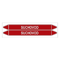 Značení potrubí, suchovod,2 ks, 450 × 52 mm